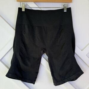 Alphalete Black Seamless Biker Shorts XXL High Waisted Ribbed Compression Fit